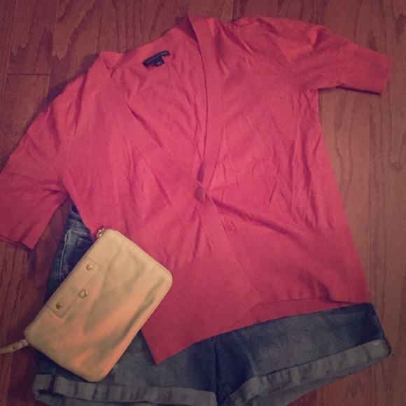 Banana Republic Raspberry Sorbet 3/4 sleeve cardi