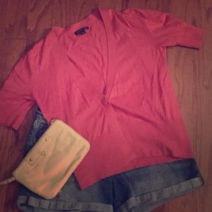 Banana Republic Raspberry Sorbet 3/4 sleeve cardi