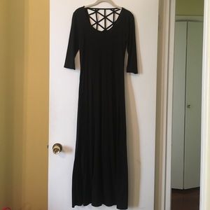 Xhilaration Black Knit Maxi Dress