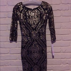 GORGEOUS hand sewn sequence dress