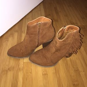 Fringe booties