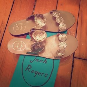 Jack Rodgers Lauren Sandal in Platinum