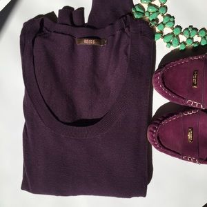 Reiss Purple Scoopneck sweater