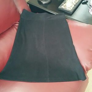 Faux suede black skirt