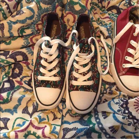 Floral sneakers size 8