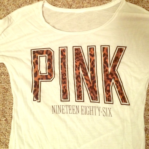 PINK Victoria's Secret small tshirt cheetah print