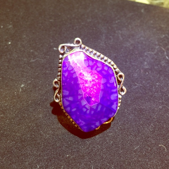 925 size 9.5 Amethyst quartz ring