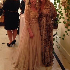 Gold sequin evening gown