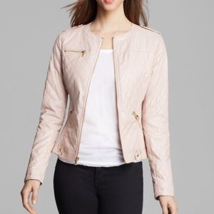 ❌SOLD❌Guess Light Pink Faux Leather Moto Jacket!