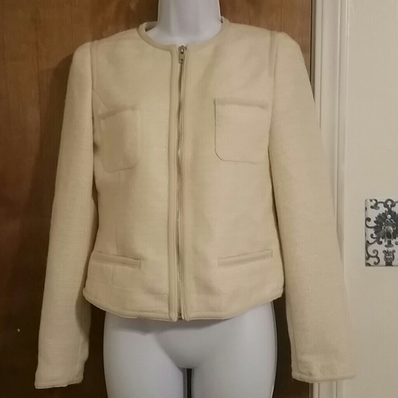 MNG by Mango cream tweed jacket - Picture 1 of 3