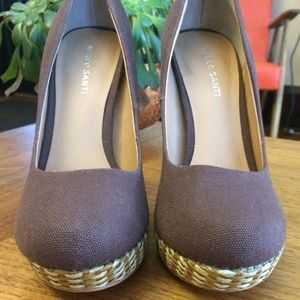 Sz 7 Marco Santi Canvas Platform Pumps