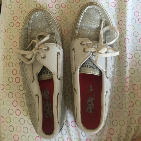 SALE*Sperry white sparkle