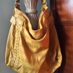 Colonel mustard faux leather purse