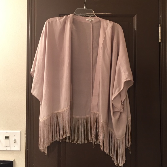 Talula Beige Fringe Shall