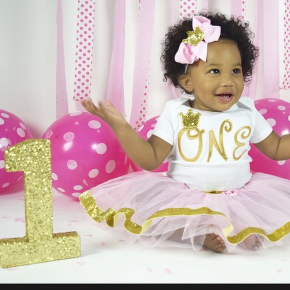 Tutu and bow with number 1