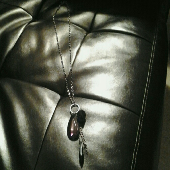 Navy blue  bandau and necklace - Picture 3 of 4