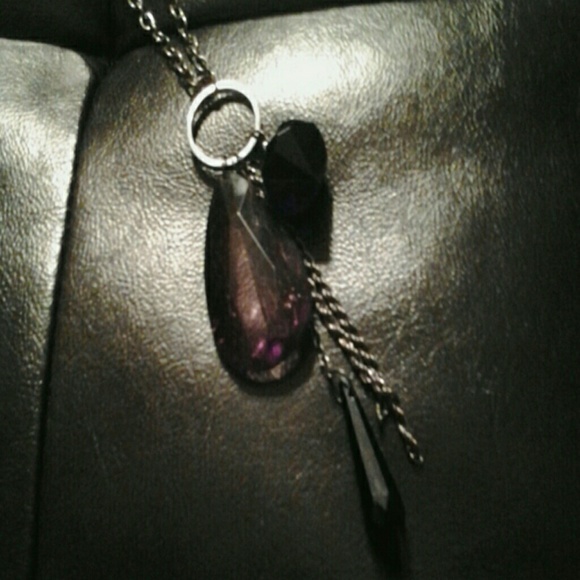 Navy blue  bandau and necklace - Picture 4 of 4