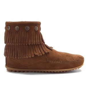 Minnetonka Double Fringe Booties