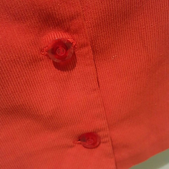 Vintage Orange Corduroy Crop Top - Picture 3 of 3