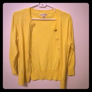 Sunny yellow cardigan with beautiful buttons