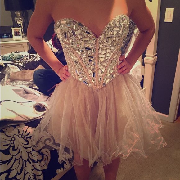 Sherri hill short diamond bodice dress - Picture 3 of 5