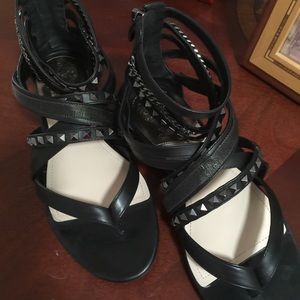 Black strappy sandals