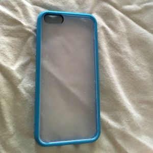 clear iPhone 5c case blue outsides used once