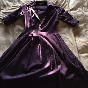 beautiful eggplant color shirtdress from anthro