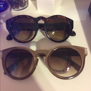 Two Round Keyhole Sunglasses