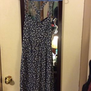 Blue and white dress