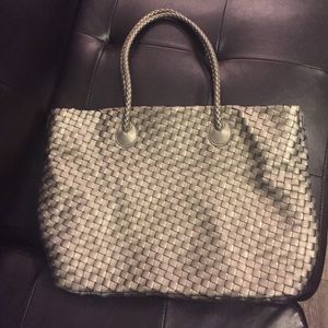 Silver Antonio Melani Woven Purse