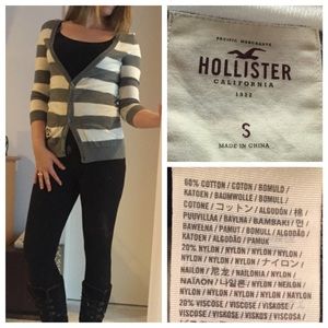 Hollister fitted stripe cardigan