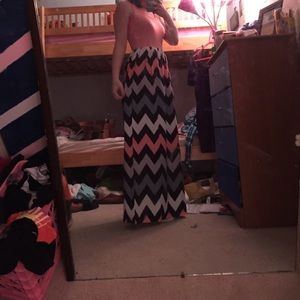 Chevron maxi dress