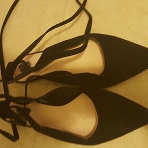 Victoria Secret Pointed toe lace up flats