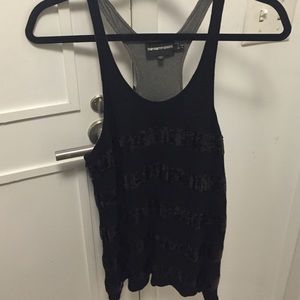 Emporio Armani Black sequined tank