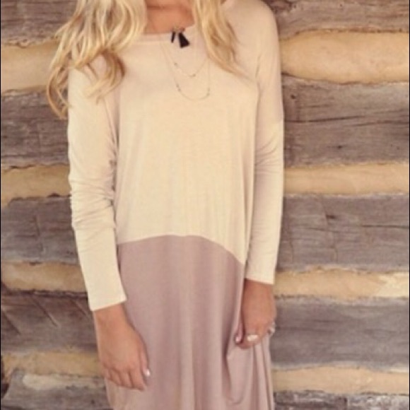 Cream & Taupe Dress from Thread n Trends