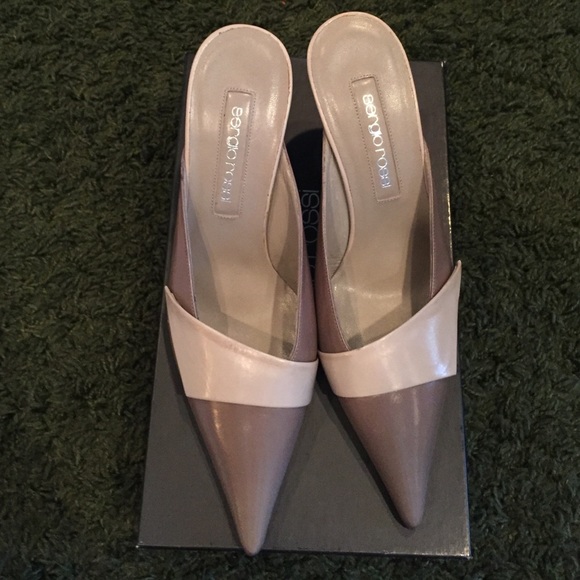 Sergio Rossi Gray/Nude Mule