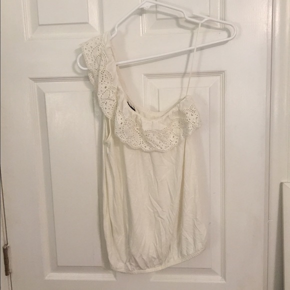 One shoulder lace top