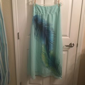 Peacock long skirt