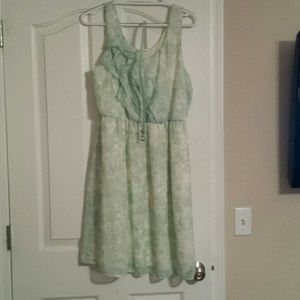 Maurices Floral Seafoam Green Dress