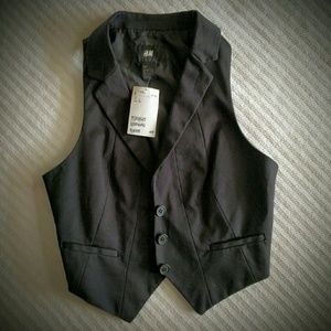 Black dress vest - women's