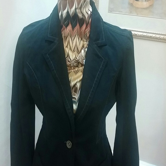 Black Blazer with Gold Buttons - Picture 2 of 4