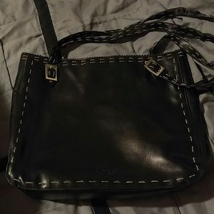 Xoxo white stitches purse