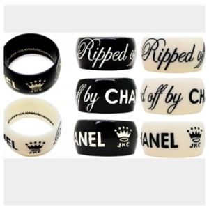 JKC - Ripped Off By Chanel Wide Nantucket Bangle