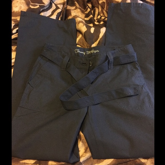 Tommy Hilfiger Casual Wide Leg Pants -Dark Grey - Picture 2 of 4