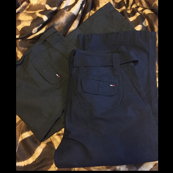 Tommy Hilfiger Casual Wide Leg Pants -Dark Grey - Picture 3 of 4