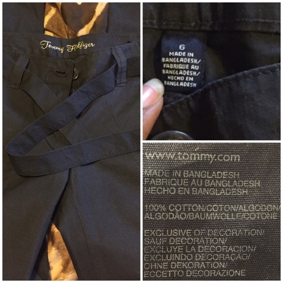 Tommy Hilfiger Casual Wide Leg Pants -Dark Grey - Picture 4 of 4