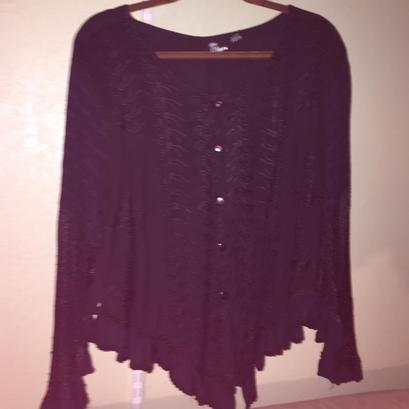 Black waist length top