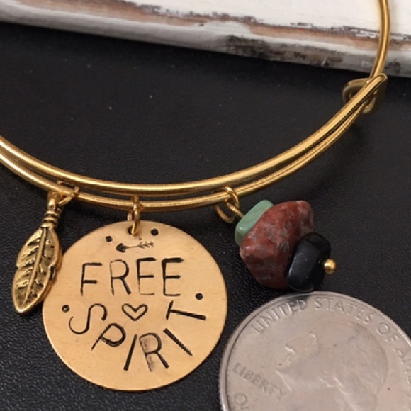 🎉HP🎉PM Editor Pick🎉🍂FREE SPIRIT🍂Custom Bangle - Picture 2 of 6