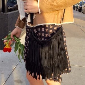 Black fringe purse